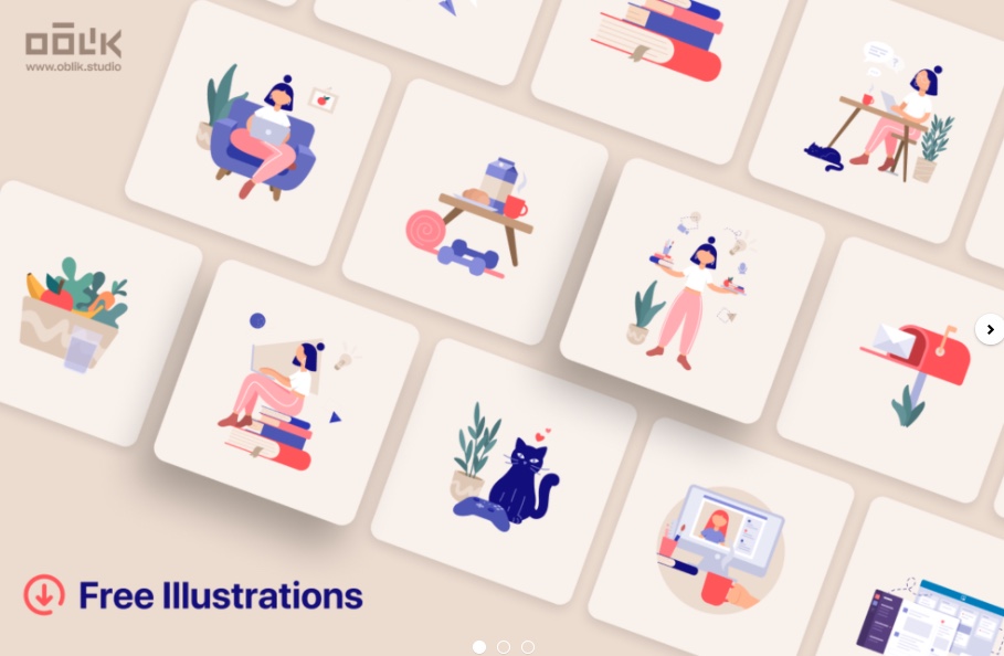 remote work vector illustrations